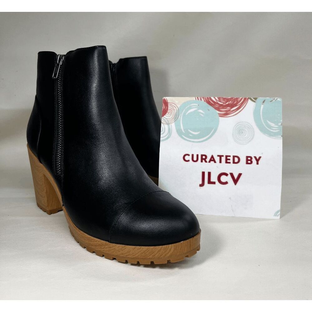 Sun + Stone Women's Rowaan Platform Booties - Black 10M